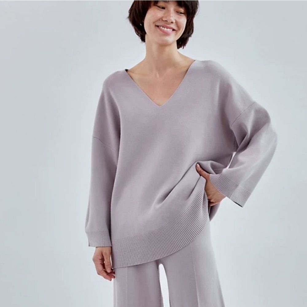 Wilfred lavender peachy soft souvenir sweater v neck size small ( size 1)